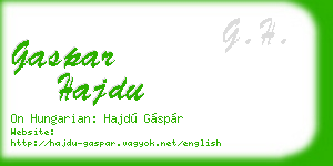 gaspar hajdu business card